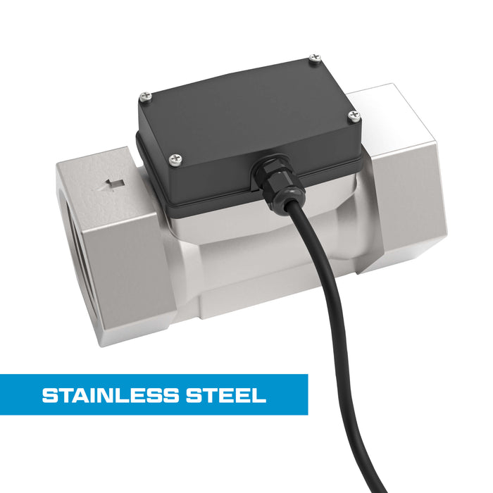 Turbine Flow Meter, Stainless Steel Body for Petro Chem, Water, and Solvents - Truck Part Superstore