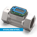 Turbine Flow Meter, Battery Powered Display, Stainless Steel Body for Petro Chem, Fuel, Water, and Solvents - Truck Part Superstore