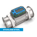 Turbine Flow Meter, Battery Powered Display, Stainless Steel Body for Petro Chem, Fuel, Water, and Solvents - Truck Part Superstore