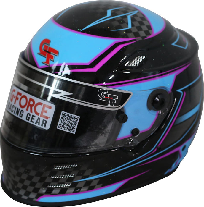 G-FORCE 13005MEDBU HELMET REVO GRAPHICS MED BLUE SA2020