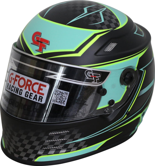 G-FORCE 13005MEDTL HELMET REVO GRAPHICS MED TEAL SA2020