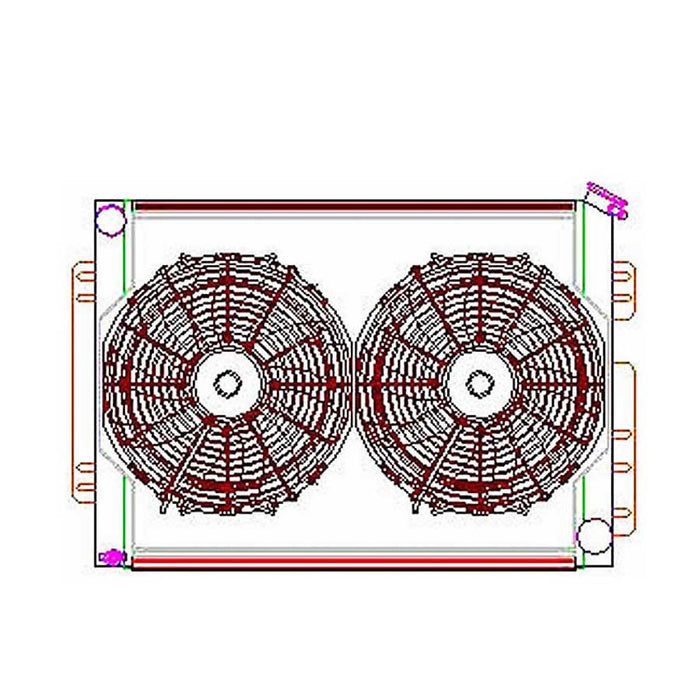 GRIFFIN CU00009 Radiator Combo Unit GM A & F Body w/o Trans Clr