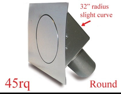 HAGAN STREET ROD NECESSITIES 45RQ Round Quarter Panel Fuel Door Hinged On Left