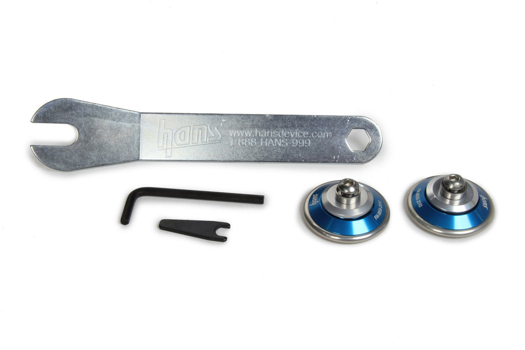HANS AK1132.12B Helmet Post Anchors Pro Blue Alum