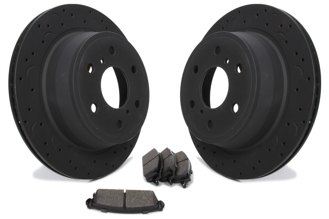 HAWK BRAKE HKC4406.568Y Rotors and Pad Kit Rear - Chevy 1500 08-13
