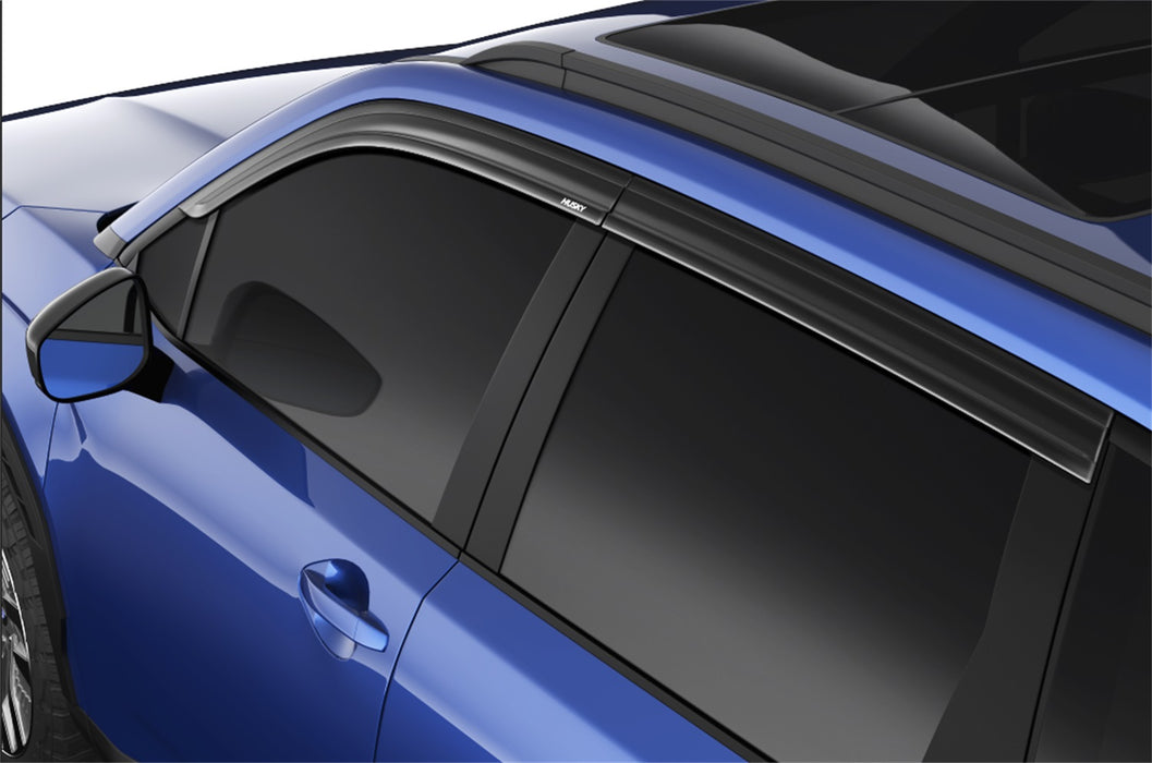 Husky Liners 2854127 Low Profile Ventvisor Deflector; Smoke; Outside Mount; 4 pc. for Select Subaru Forester