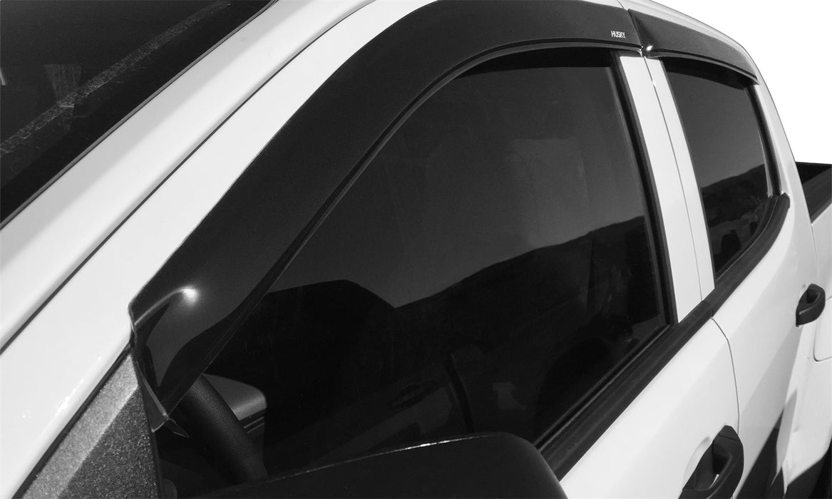Husky Liners 2864004 Low Profile Ventvisor Deflector; Smoke; In-Channel Mount; 4 pc. for Select Dodge Ram 1500, Dodge Ram 2500, Dodge Ram 3500, Ram 1500, Ram Classic, Ram 2500, Ram