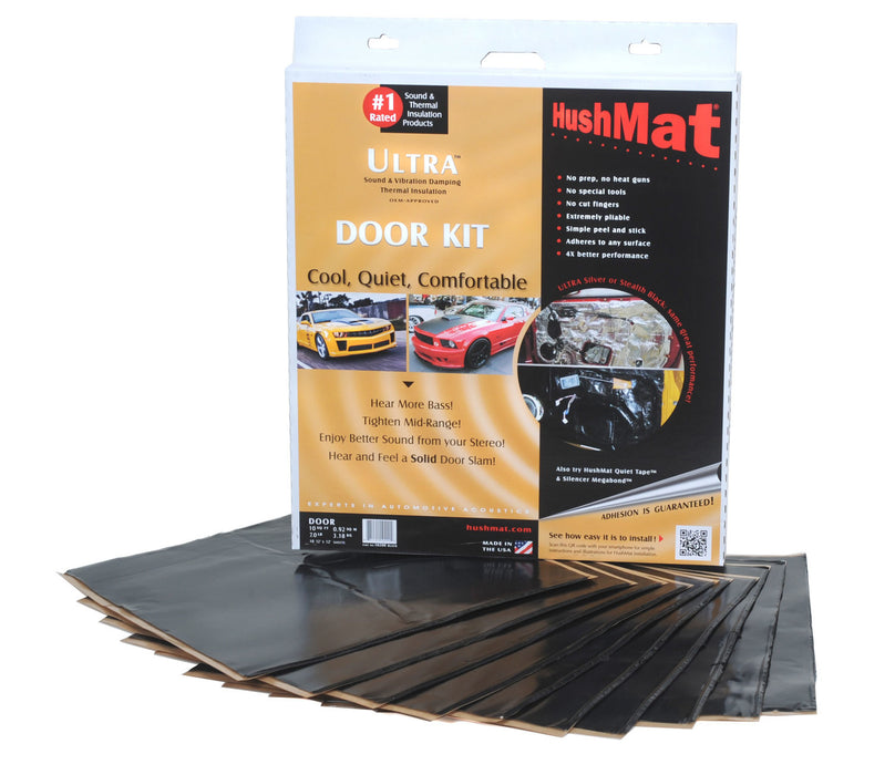 HUSHMAT 10200 Ultra Door Kit- 10 pc 12in.x12in. Black