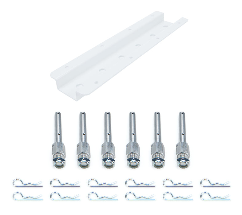 HEPFNER RACING PRODUCTS HRP6522D-15-WHT Shock Rack Wall Mounts Double 15in White