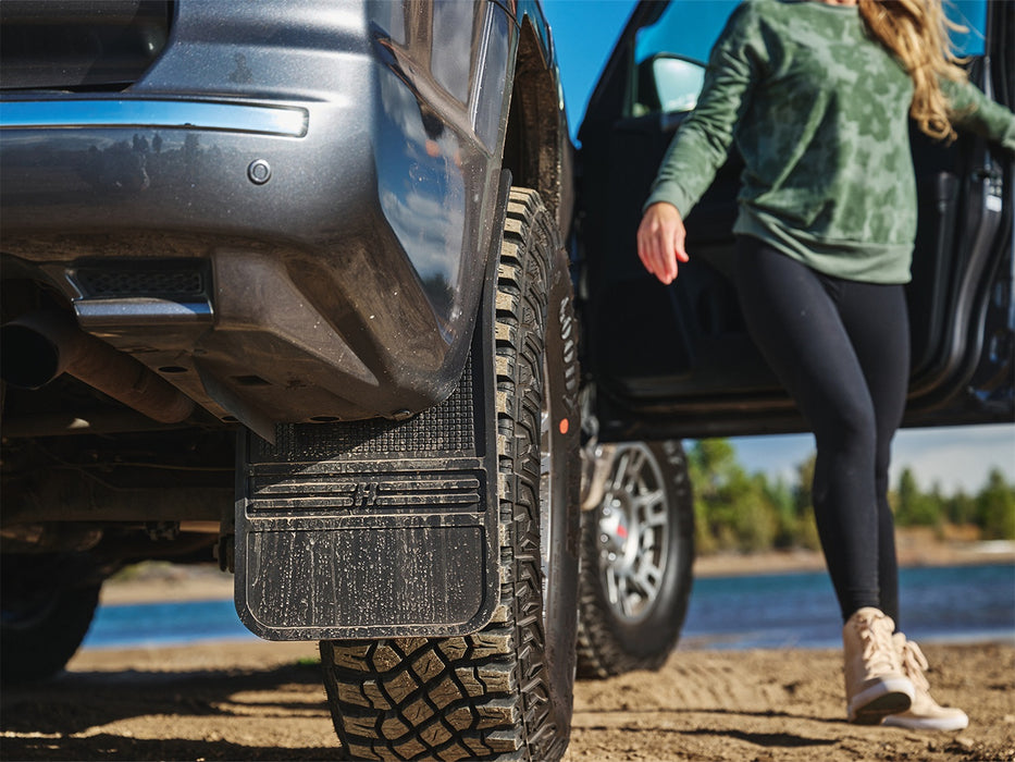 Husky Liners 55001 MudDog Mud Flaps-Rubber Front Mud Flaps-12IN w/Weight for Select Buick Enclave, Buick Rainier, Cadillac Escalade, Cadillac Escalade ESV, Cadillac Escalade EXT, Chevrolet Avalanche, Chevrolet Avalanche 1500, Chevrolet Avalanche 2500,