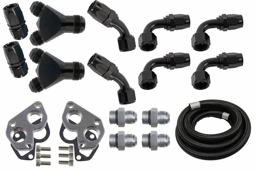ICT BILLET 551050-RMTWP AN Radiator Hose Kit Electric Water Pump