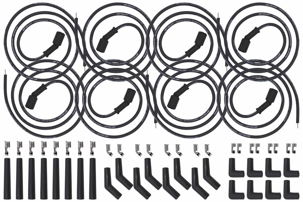 ICT BILLET 551083 Universal Spark Plug Wir e Set Remote Coil