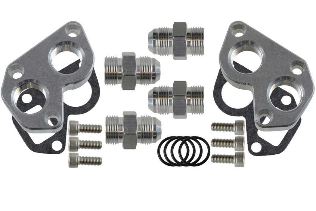 ICT BILLET 551564 LS Remote Mount Water Pump Adapters w/ -12AN
