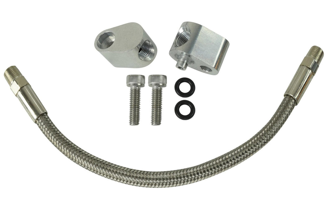 ICT BILLET 551694H Throttle Body Bypass Hos e Coolant Steam Crossove