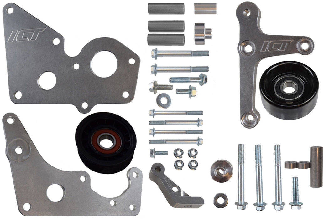 ICT BILLET 551769-1 LS Corvette Low Mount Alternator/Power Steerin
