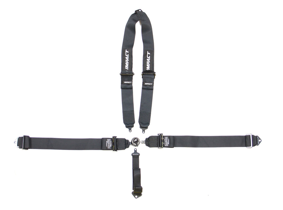 IMPACT RACING 57941111 5-PT Wizard Harness V-Type Shoulder P/D Grey