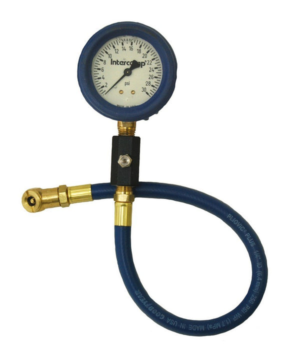INTERCOMP 360066 Deluxe Air Gauge 2.5in 0-30 Liquid Filled