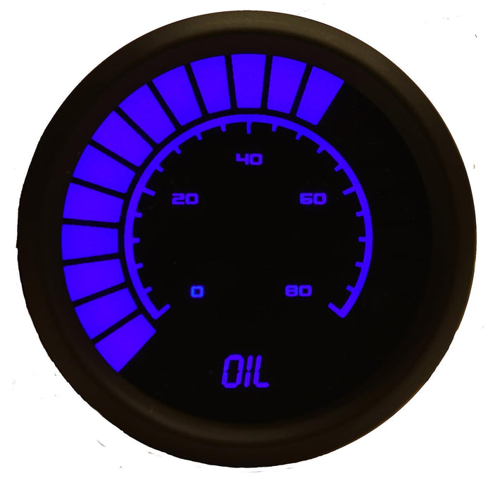INTELLITRONIX B9114B 2-1/16 Analog Bargraph Oil Press Gauge 0-80 PSI