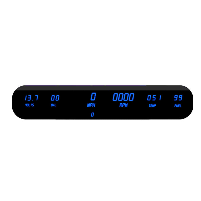 INTELLITRONIX DP10002B LED Digital Six Gauge Panel Kit w/Blue LED