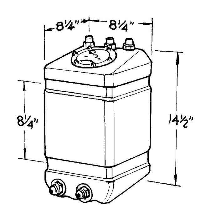 JAZ 220-003-01 3-Gallon Pro Drag Fuel Cell