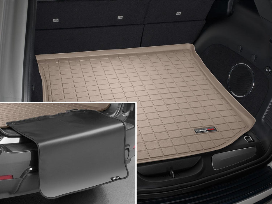 Weathertech 41469SK - Cargo Liner w/Bumper Protector Tan - Truck Part Superstore