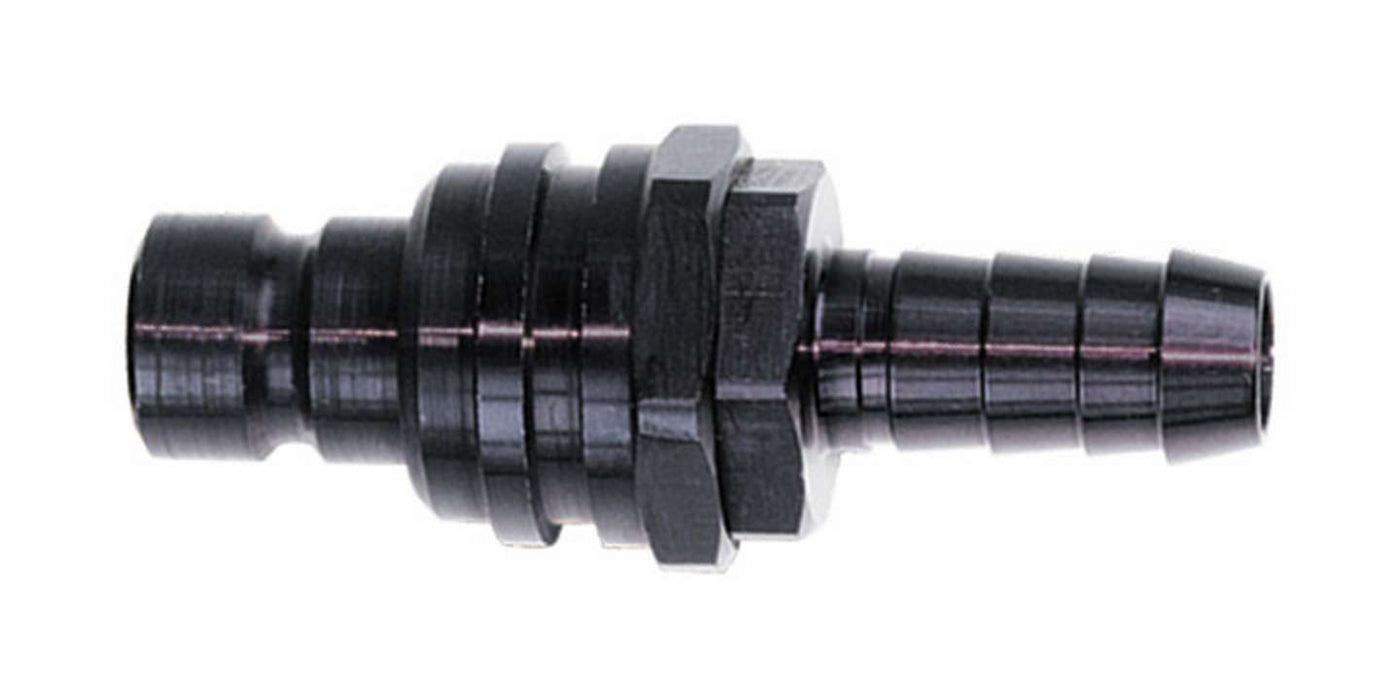 JIFFY-TITE 22505 Q/R #5 Str Male Plug w/ Hose Barb Valved Black