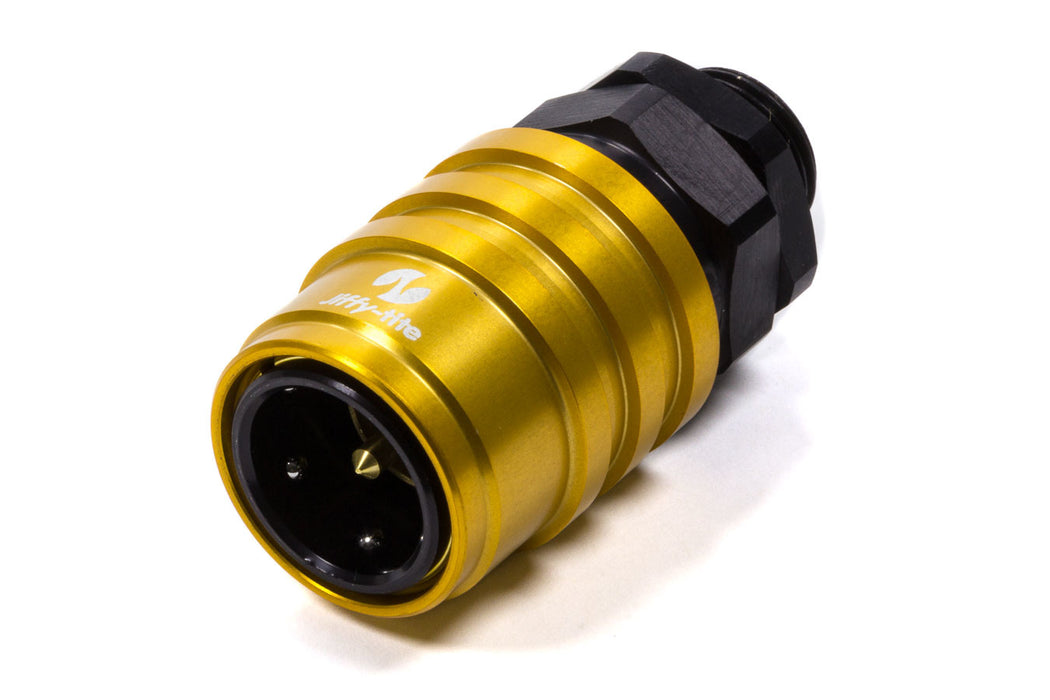JIFFY-TITE 51108 Q/R Male #8 ORB to #8 Socket Valved Gold/Black