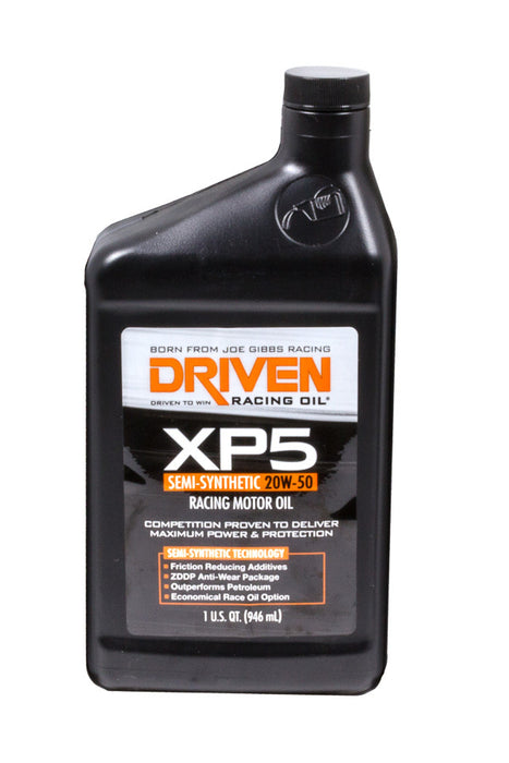 DRIVEN RACING OIL 00906 XP5 20w50 Semi-Synthetc Oil 1 Qt Bottle