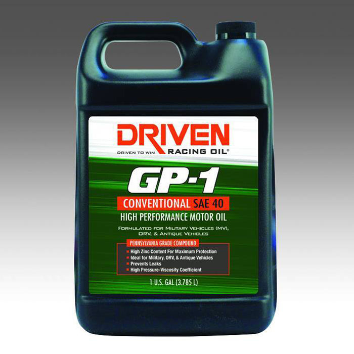 DRIVEN RACING OIL 19416 GP-1 Conventional Oil SAE 40w 1 Gallon