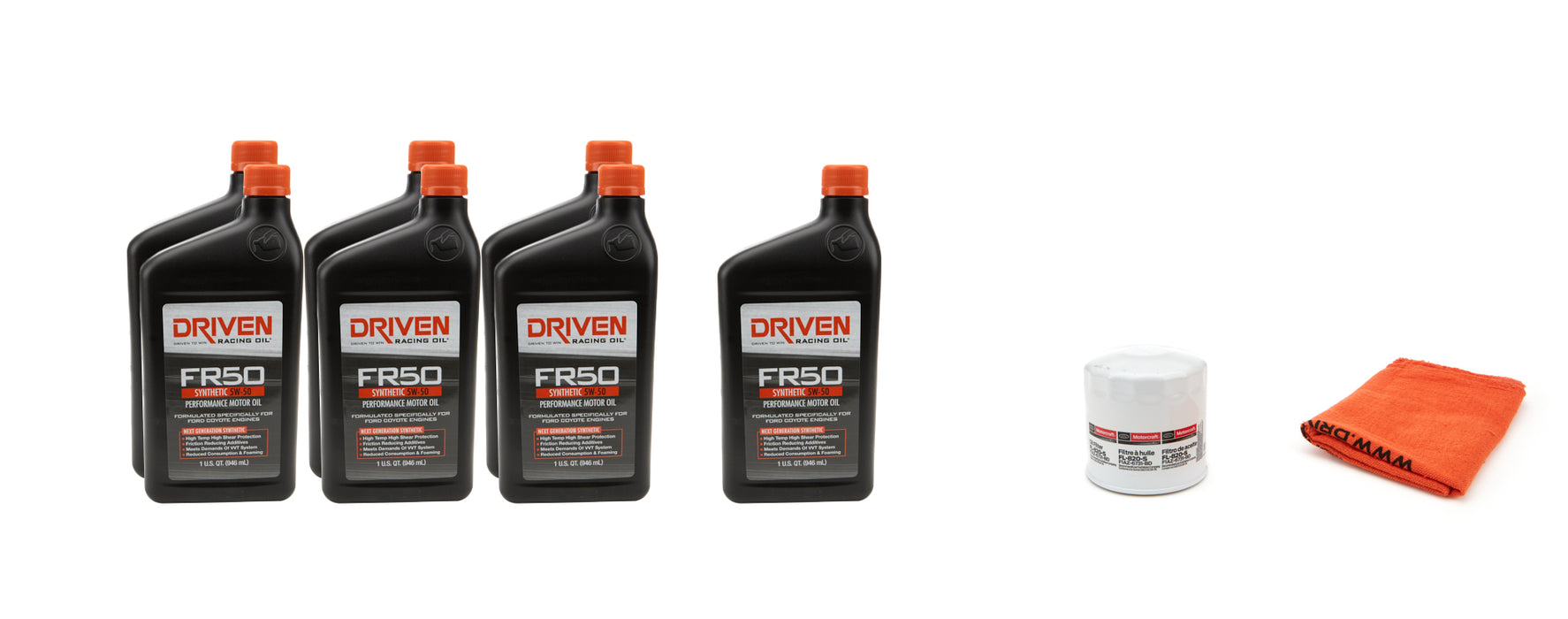 DRIVEN RACING OIL 20752K 5w50 Oil Change Kit 07- 12 Mustang GT500 5.4L