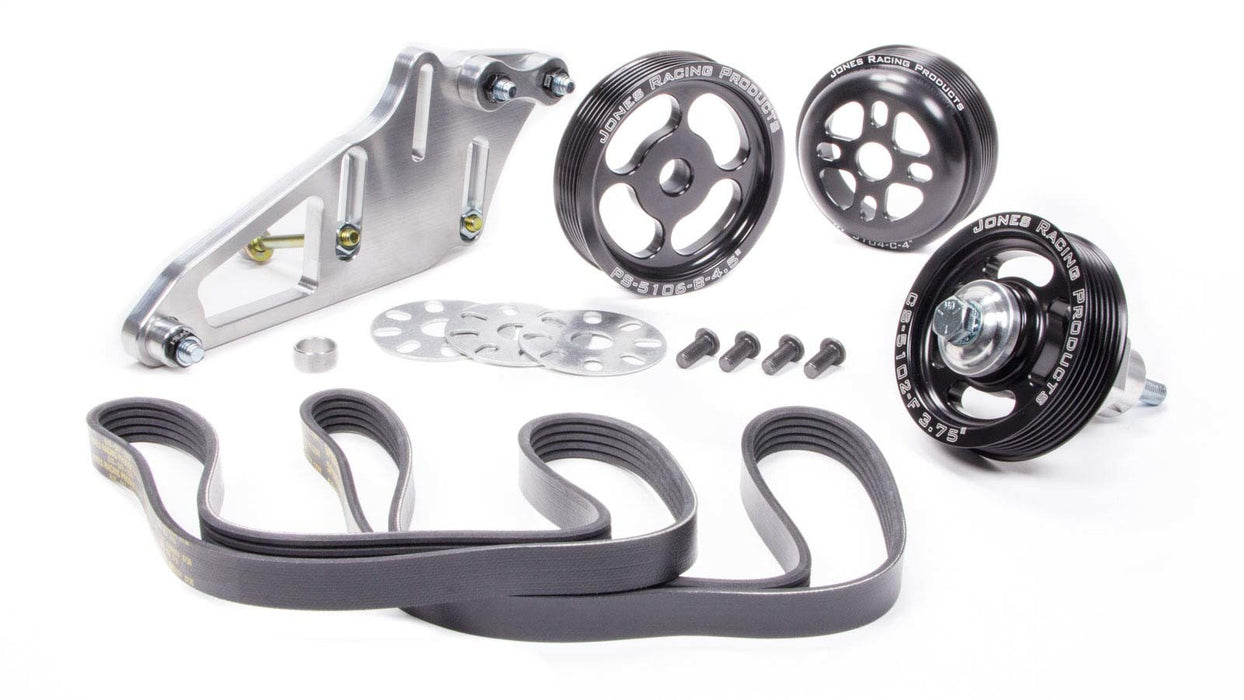 JONES RACING PRODUCTS 1004-S-CE Serpentine Drive Kit - SBC Crate Engine w/P/S