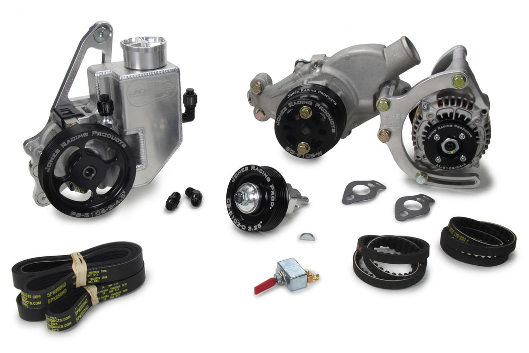 JONES RACING PRODUCTS 1441-AR-75 Serpentine Drive Kit SBC w/ P/S - W/P & Alt.