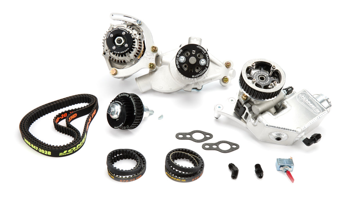 JONES RACING PRODUCTS 2441-AR-602 BELT DRIVE SYSTEM SBC 602 CRATE HTD ALUMINUM