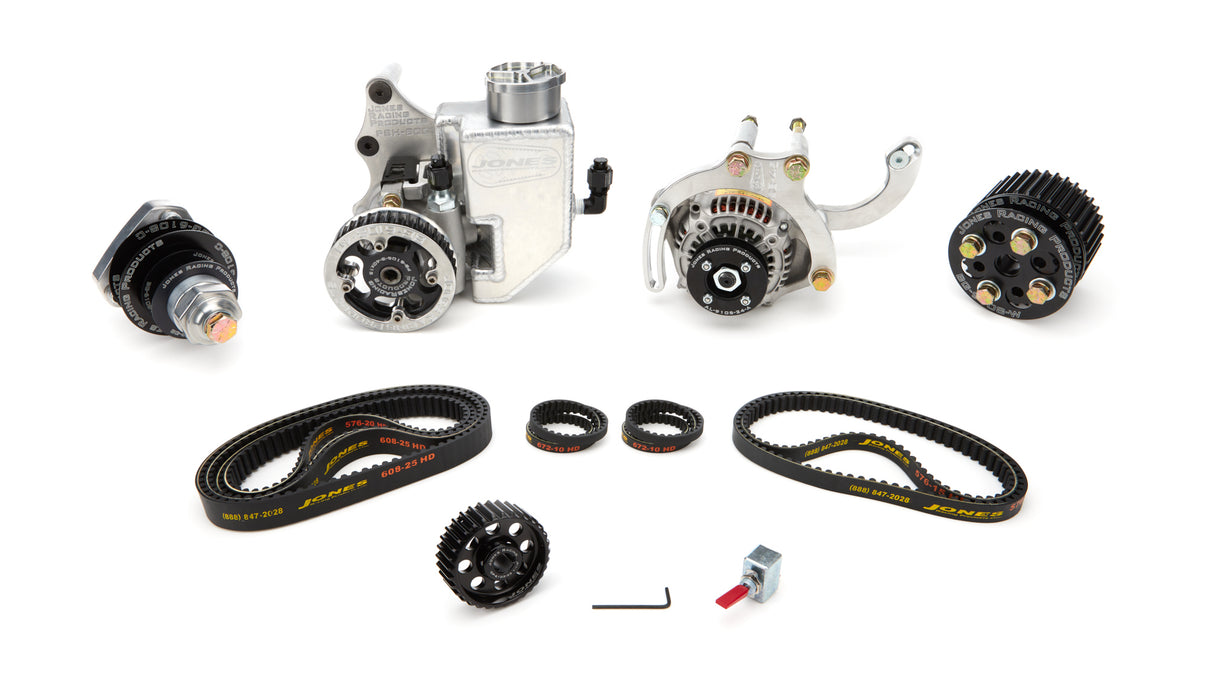 JONES RACING PRODUCTS 4-4698-R Belt Drive SBC Complete HTD WP / PS / ALT / OP