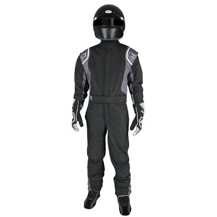 K1 RACEGEAR 20-PRY-NG-5XS Suit Precision II Black / Gray 5X-Small Youth