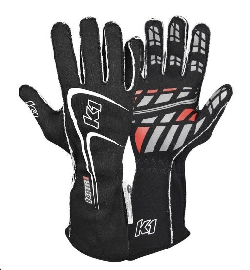 K1 RACEGEAR 23-TR1-N-M Glove Track1 Black Medium SFI 5