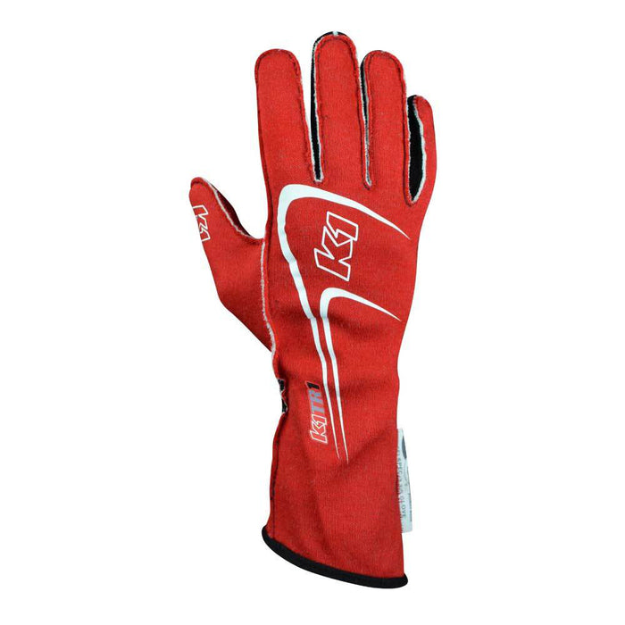 K1 RACEGEAR 23-TR1-R-4XS Glove Track 1 Red 4X- Small Youth