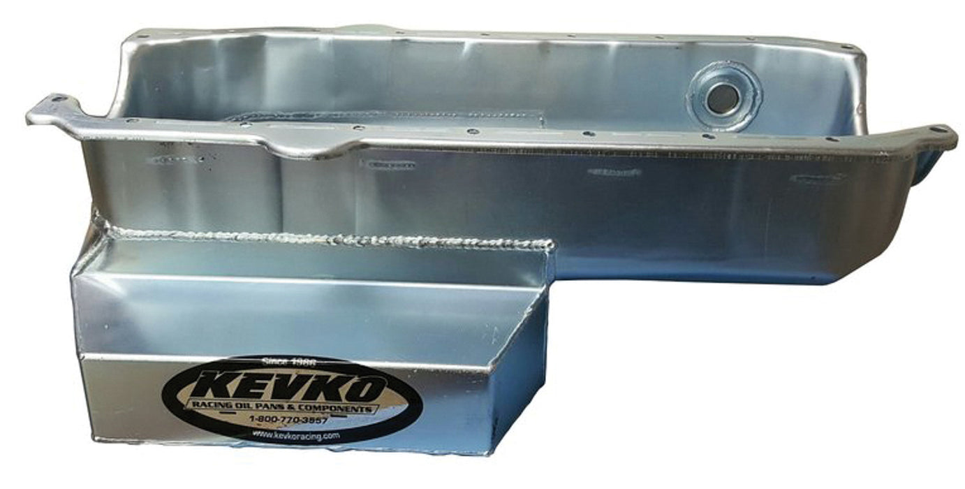KEVKO OIL PANS & COMPONENTS 1090NRH SBC Oil Pan Modified 7qt RH Dipstick 86-Up
