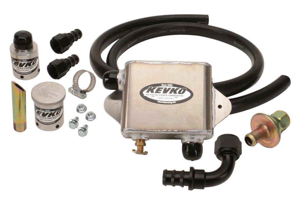 KEVKO OIL PANS & COMPONENTS K139-CRATE Alum Evac Tank Kit w/1-3/8in Slip Ons