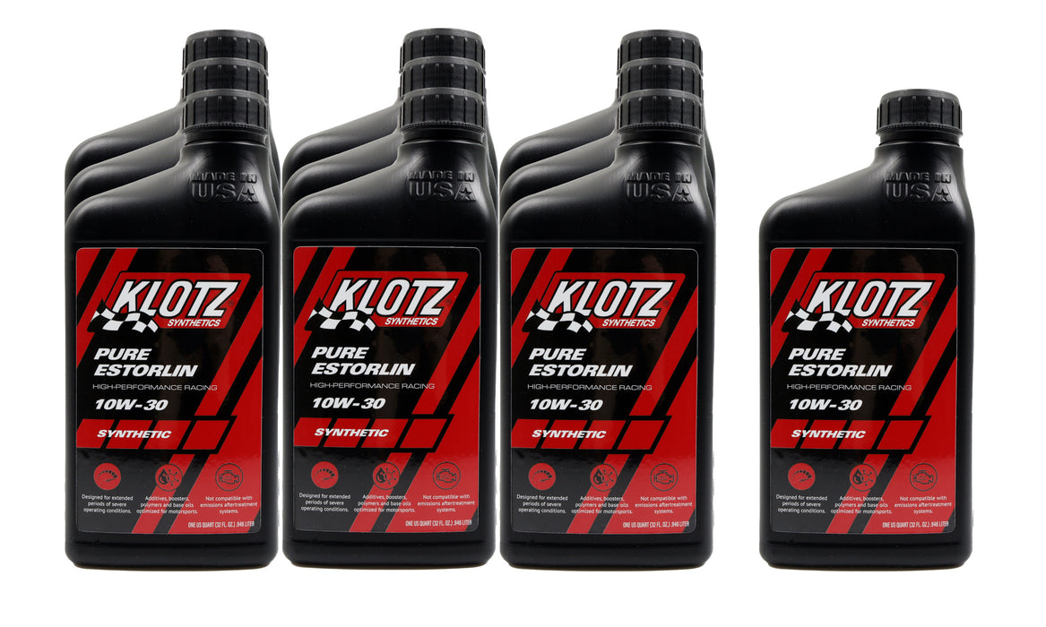 KLOTZ SYNTHETIC LUBRICANTS KE-930-10 Pure Estorlin Synthetic Oil 10w30 Case 10x1 QT