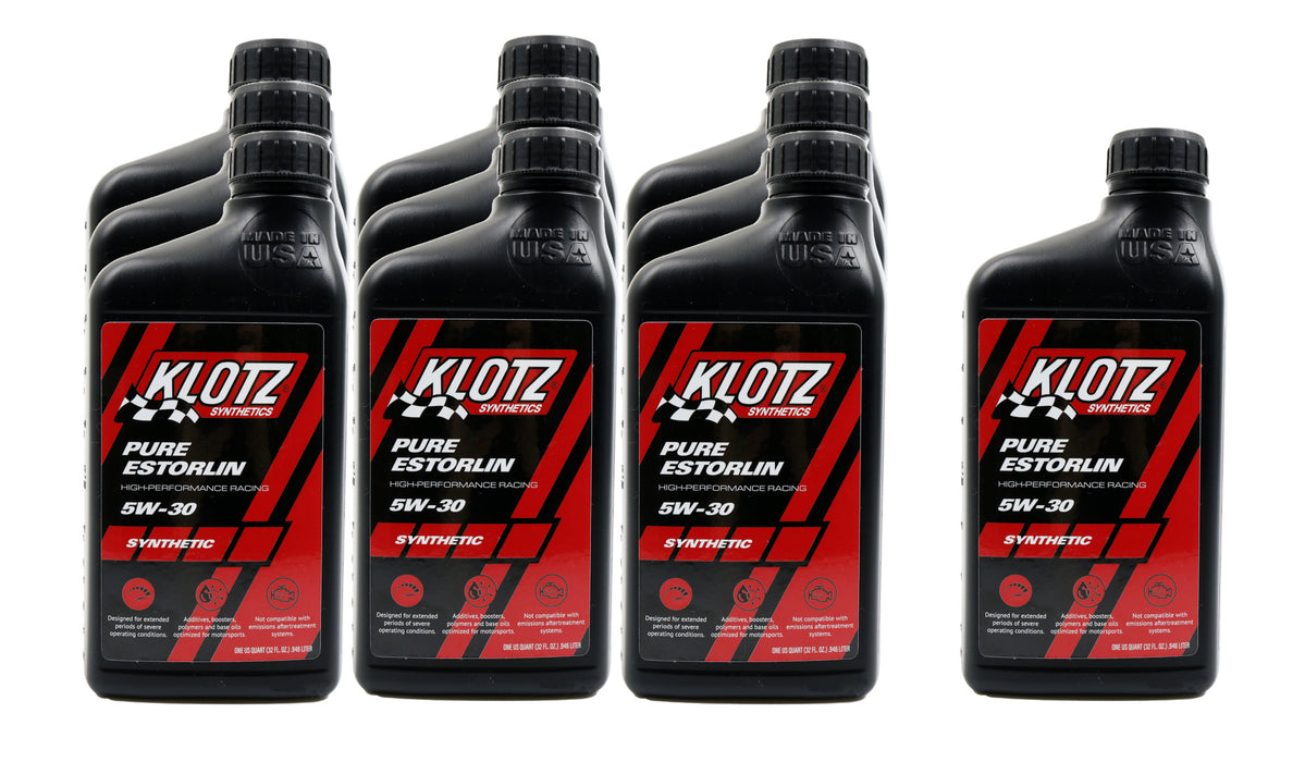 KLOTZ SYNTHETIC LUBRICANTS KE-935-10 Pure Estorlin Synthetic Oil 5w30 Case 10x1 Quart