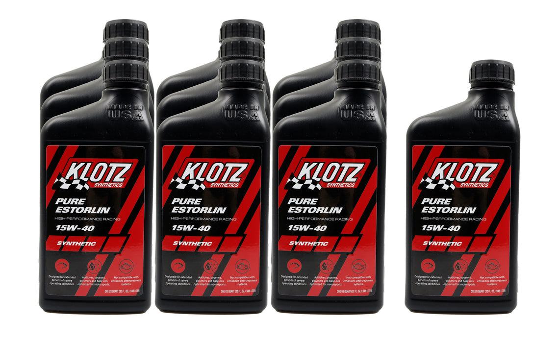KLOTZ SYNTHETIC LUBRICANTS KE-954-10 Pure Estorlin Synthetic Oil 15w40 Case 10x1 Qt
