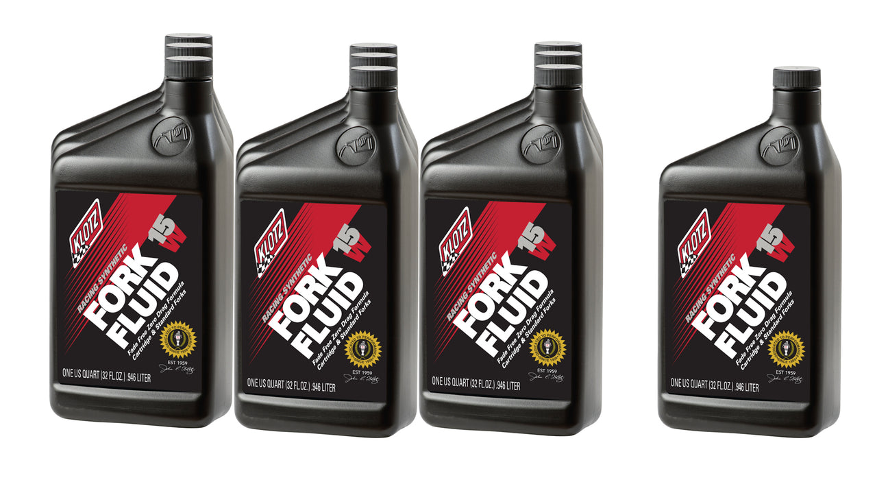 KLOTZ SYNTHETIC LUBRICANTS KL-515-10 15W Racing Synthetic Shock Oil Case 10x1Qt