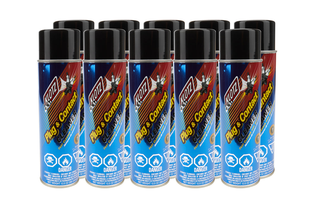 KLOTZ SYNTHETIC LUBRICANTS KL-609-10 Plug and Contact Cleaner Case 12.5 Ounces