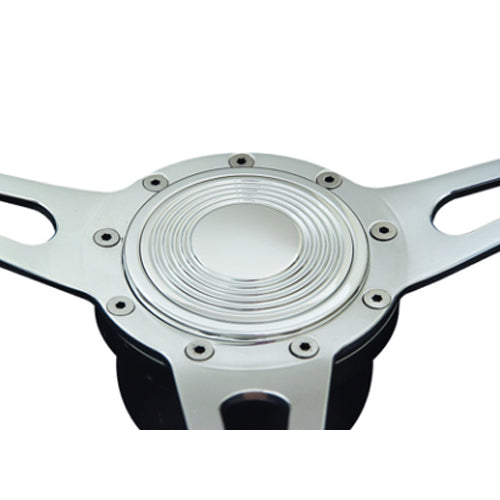 LECARRA STEERING WHEELS 3722 Horn Cover Assembly Groovy Logo Polished