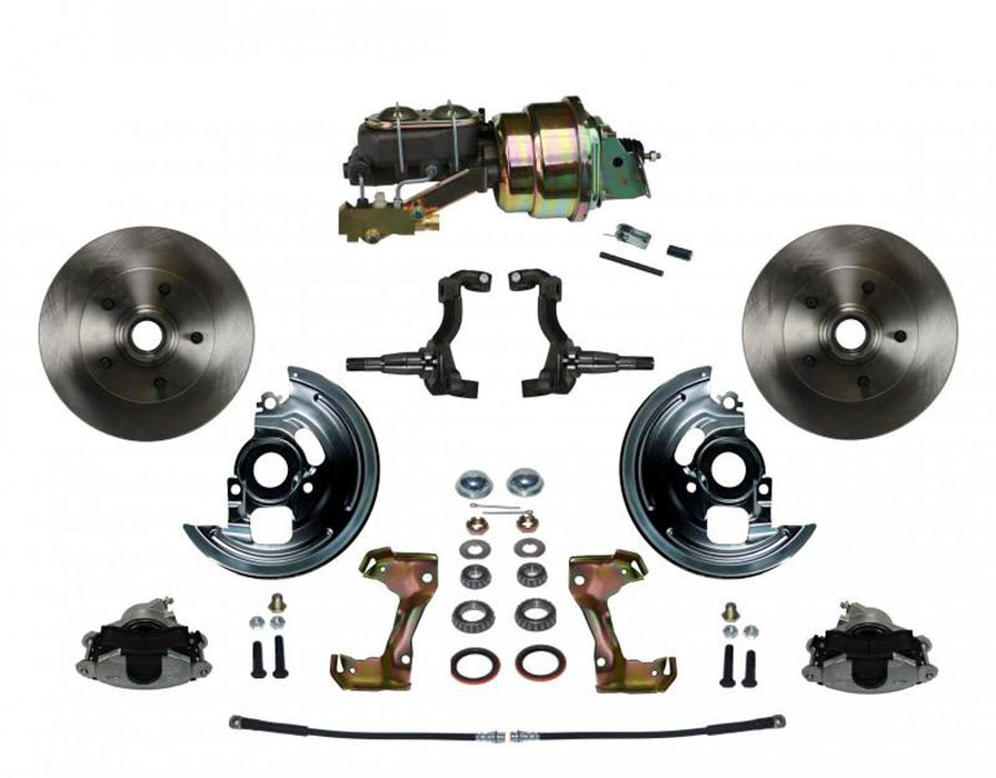 LEED BRAKES FC1002-K1A3 Power Front Brake Kit w/ Plain Rotors Zinc