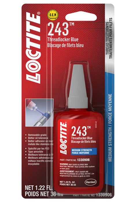 LOCTITE 1330906 Threadlocker 243 Blue 36ml/1.22oz