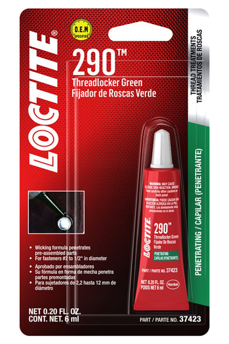 LOCTITE 487234 Threadlocker 290 Wicking Green 6ml/.20oz