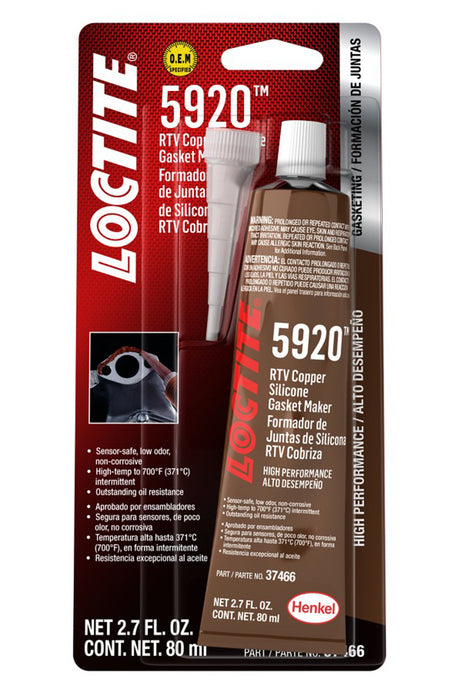 LOCTITE 491984 RTV 5920 Copper Silicone 80ml/2.7oz