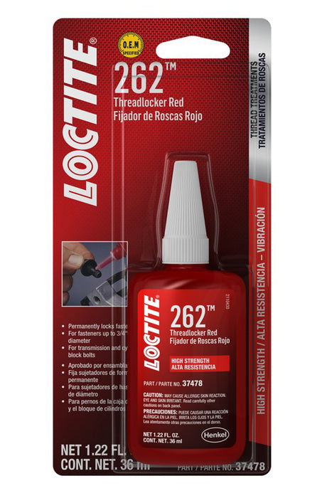 LOCTITE 492141 Threadlocker 262 Red 36ml/1.22oz